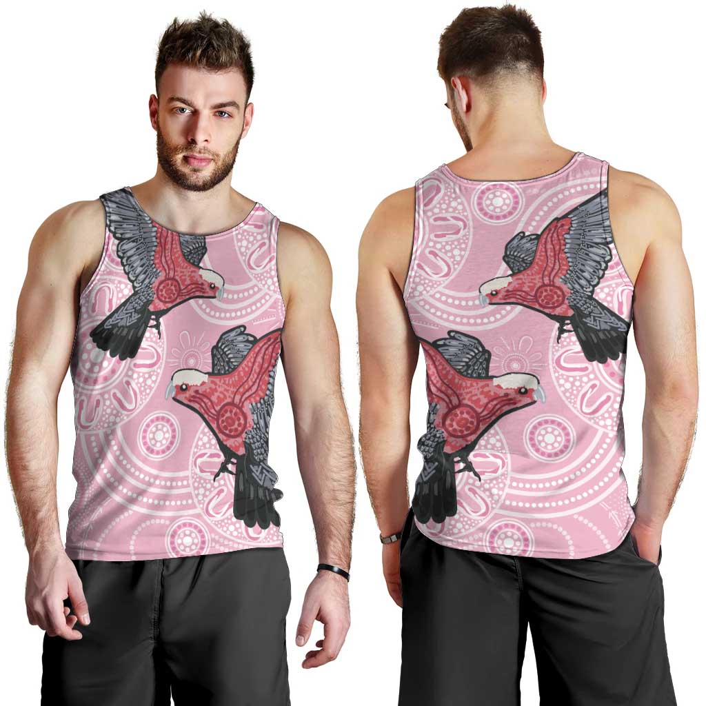 Pink Galah Aussie Aboriginal Men Tank Top Soaring High - Aussie Hoodie