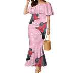 Pink Galah Aussie Aboriginal Mermaid Dress Soaring High - Aussie Hoodie