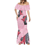 Pink Galah Aussie Aboriginal Mermaid Dress Soaring High - Aussie Hoodie