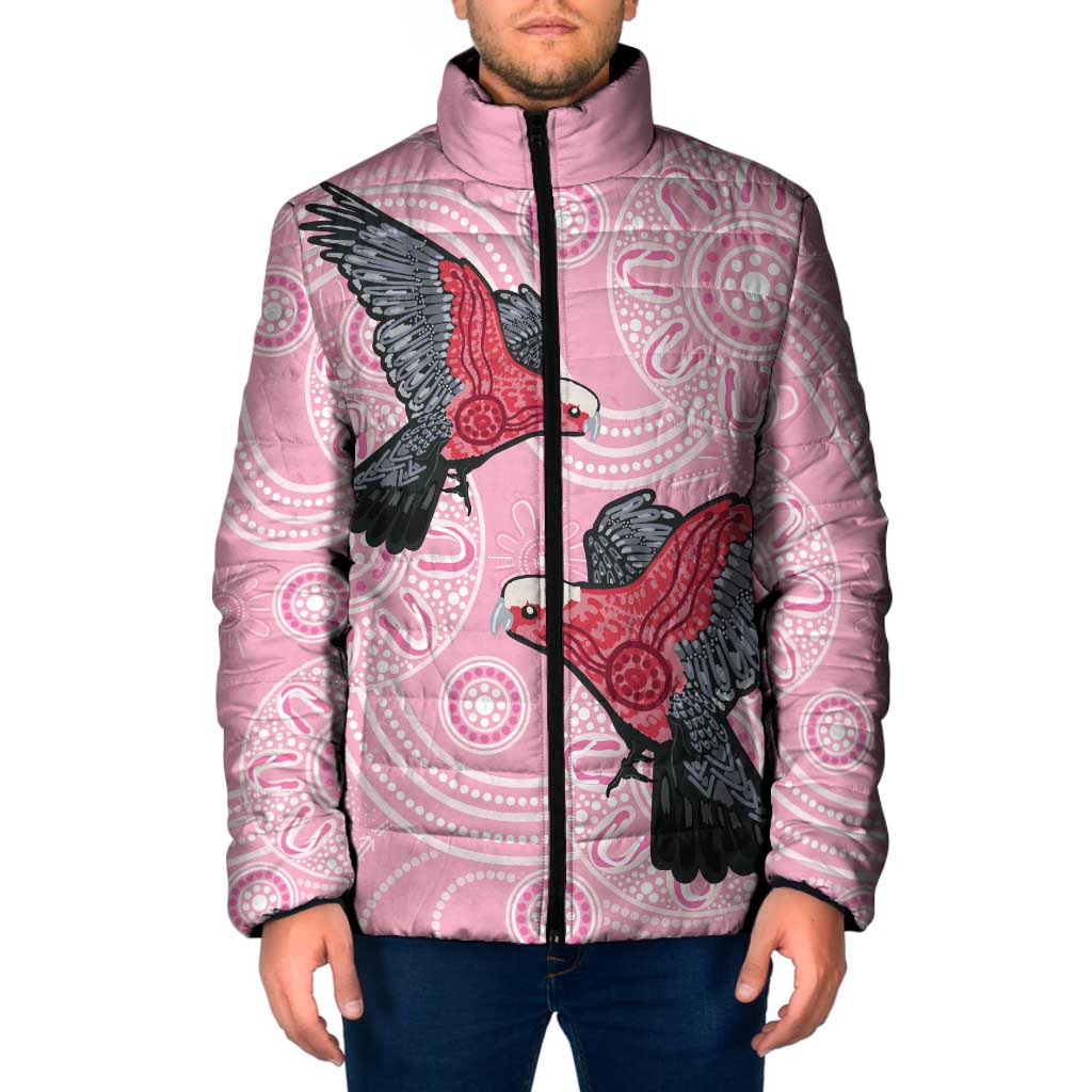 Pink Galah Aussie Aboriginal Padded Jacket Soaring High - Aussie Hoodie