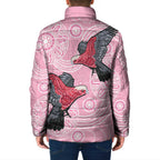 Pink Galah Aussie Aboriginal Padded Jacket Soaring High - Aussie Hoodie