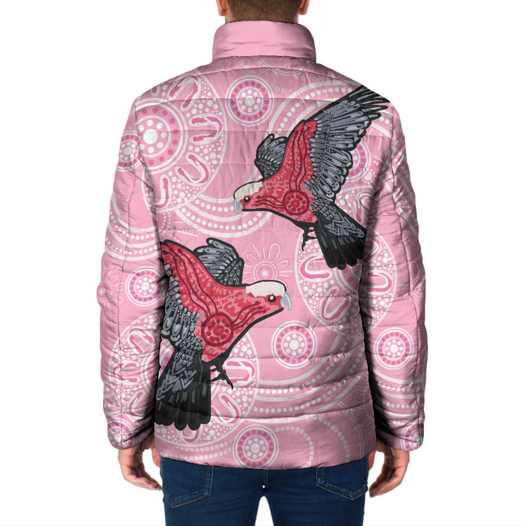Pink Galah Aussie Aboriginal Padded Jacket Soaring High - Aussie Hoodie