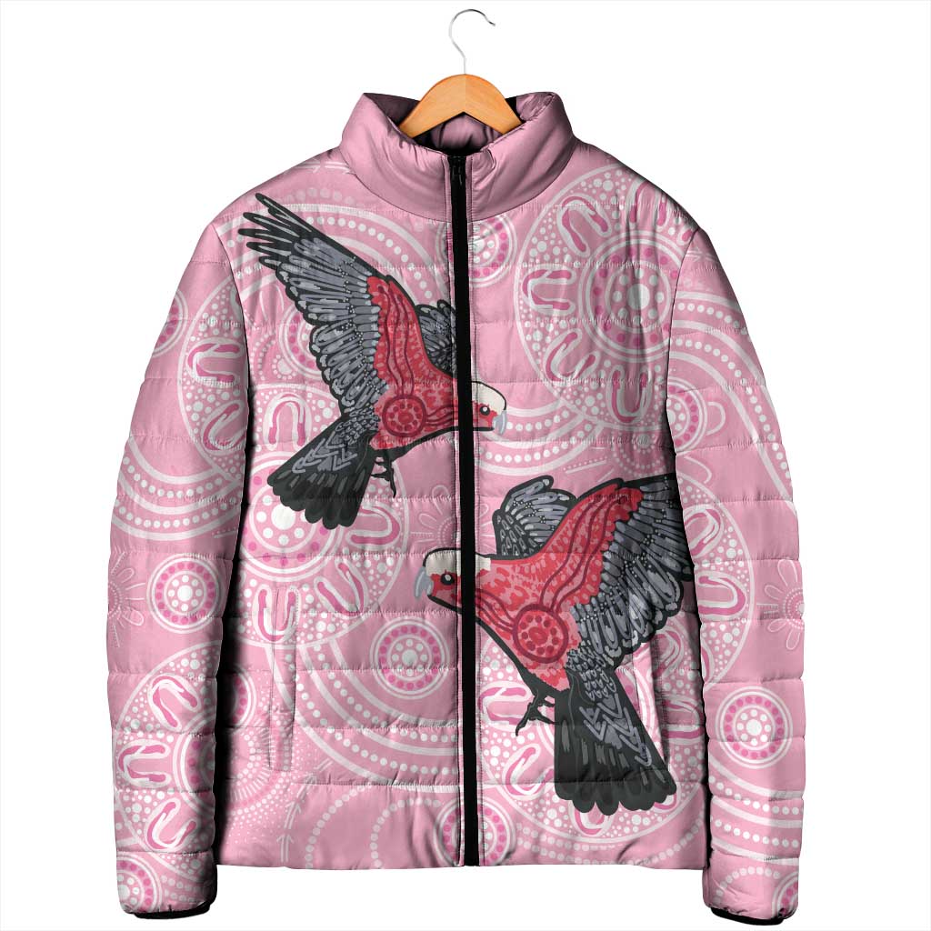 Pink Galah Aussie Aboriginal Padded Jacket Soaring High - Aussie Hoodie