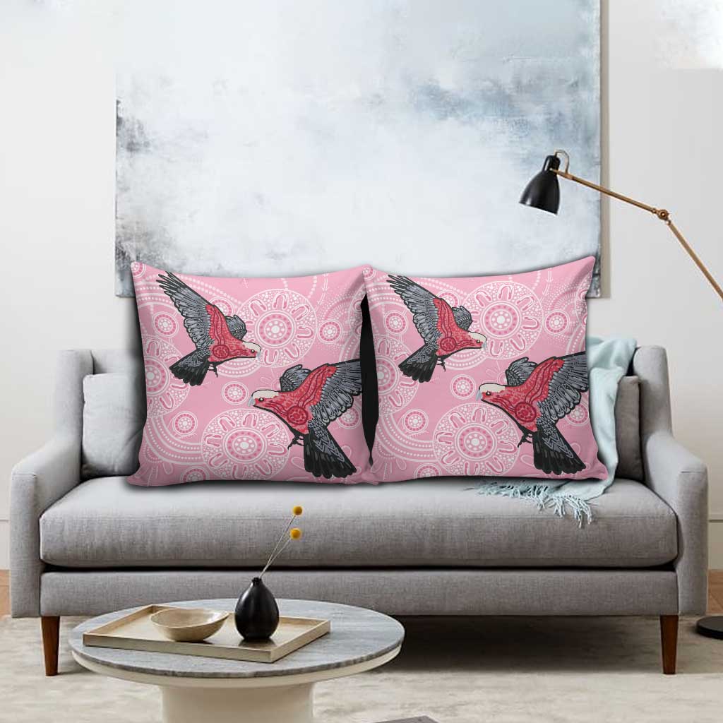 Pink Galah Aussie Aboriginal Pillow Cover Soaring High - Aussie Hoodie