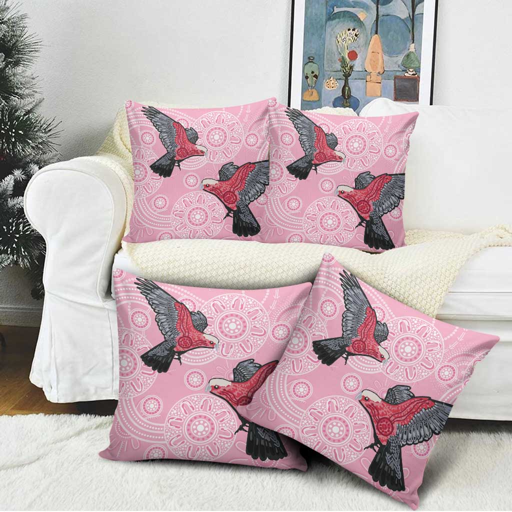 Pink Galah Aussie Aboriginal Pillow Cover Soaring High - Aussie Hoodie