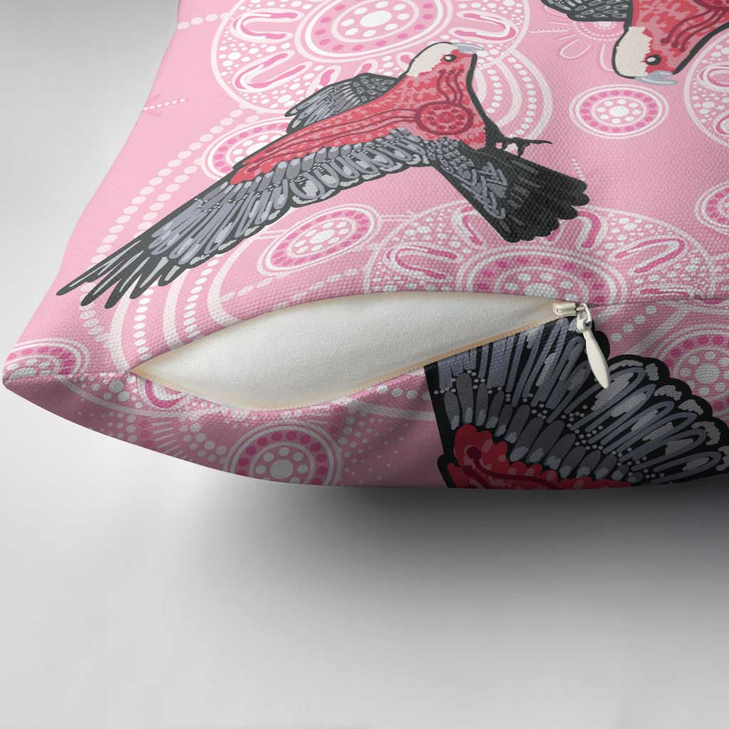 Pink Galah Aussie Aboriginal Pillow Cover Soaring High - Aussie Hoodie