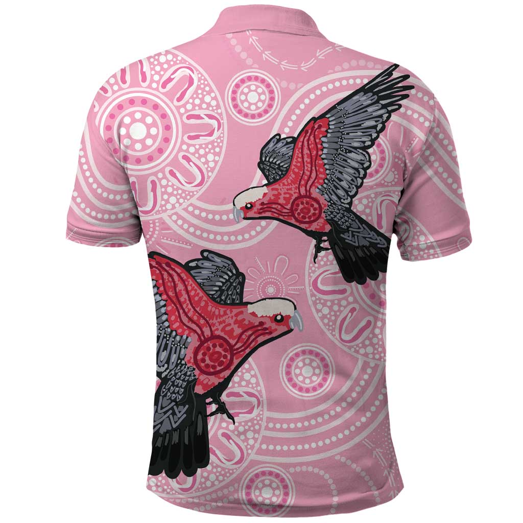 Pink Galah Aussie Aboriginal Polo Shirt Soaring High - Aussie Hoodie