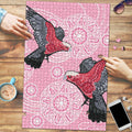 Pink Galah Aussie Aboriginal Puzzle Soaring High - Aussie Hoodie