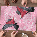 Pink Galah Aussie Aboriginal Puzzle Soaring High - Aussie Hoodie