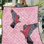 Pink Galah Aussie Aboriginal Quilt Soaring High - Aussie Hoodie