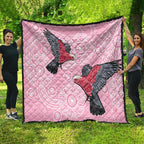 Pink Galah Aussie Aboriginal Quilt Soaring High - Aussie Hoodie