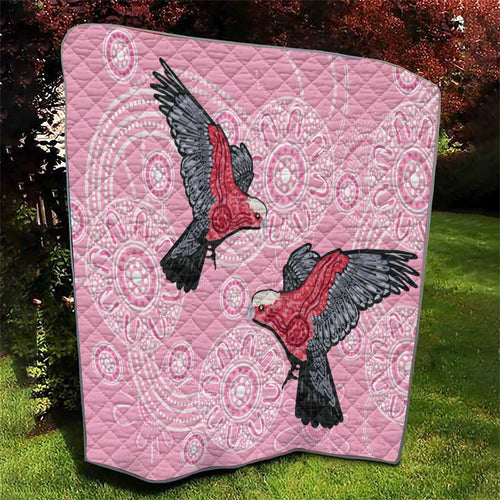 Pink Galah Aussie Aboriginal Quilt Soaring High - Aussie Hoodie