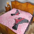 Pink Galah Aussie Aboriginal Quilt Soaring High - Aussie Hoodie