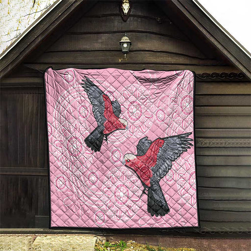 Pink Galah Aussie Aboriginal Quilt Soaring High - Aussie Hoodie