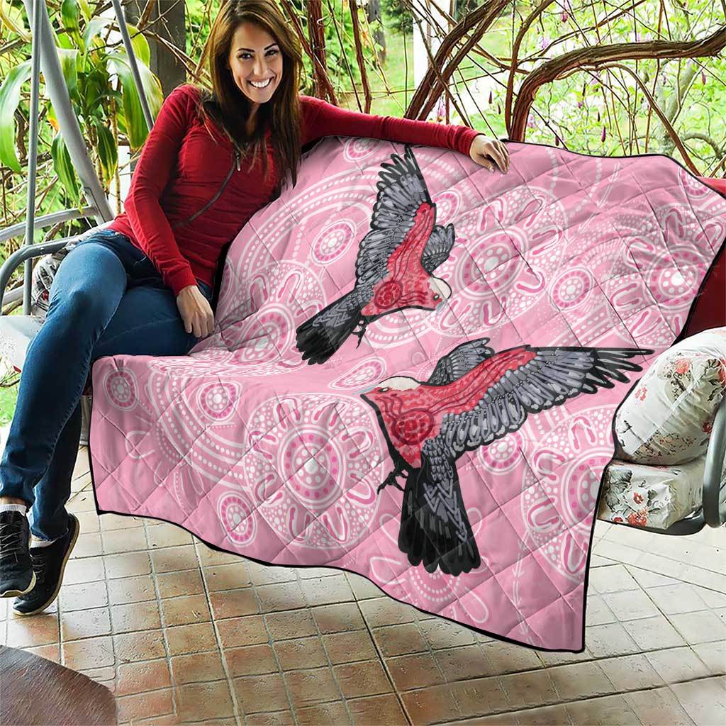 Pink Galah Aussie Aboriginal Quilt Soaring High - Aussie Hoodie