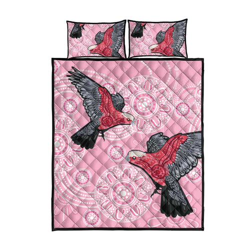 Pink Galah Aussie Aboriginal Quilt Bed Set Soaring High - Aussie Hoodie