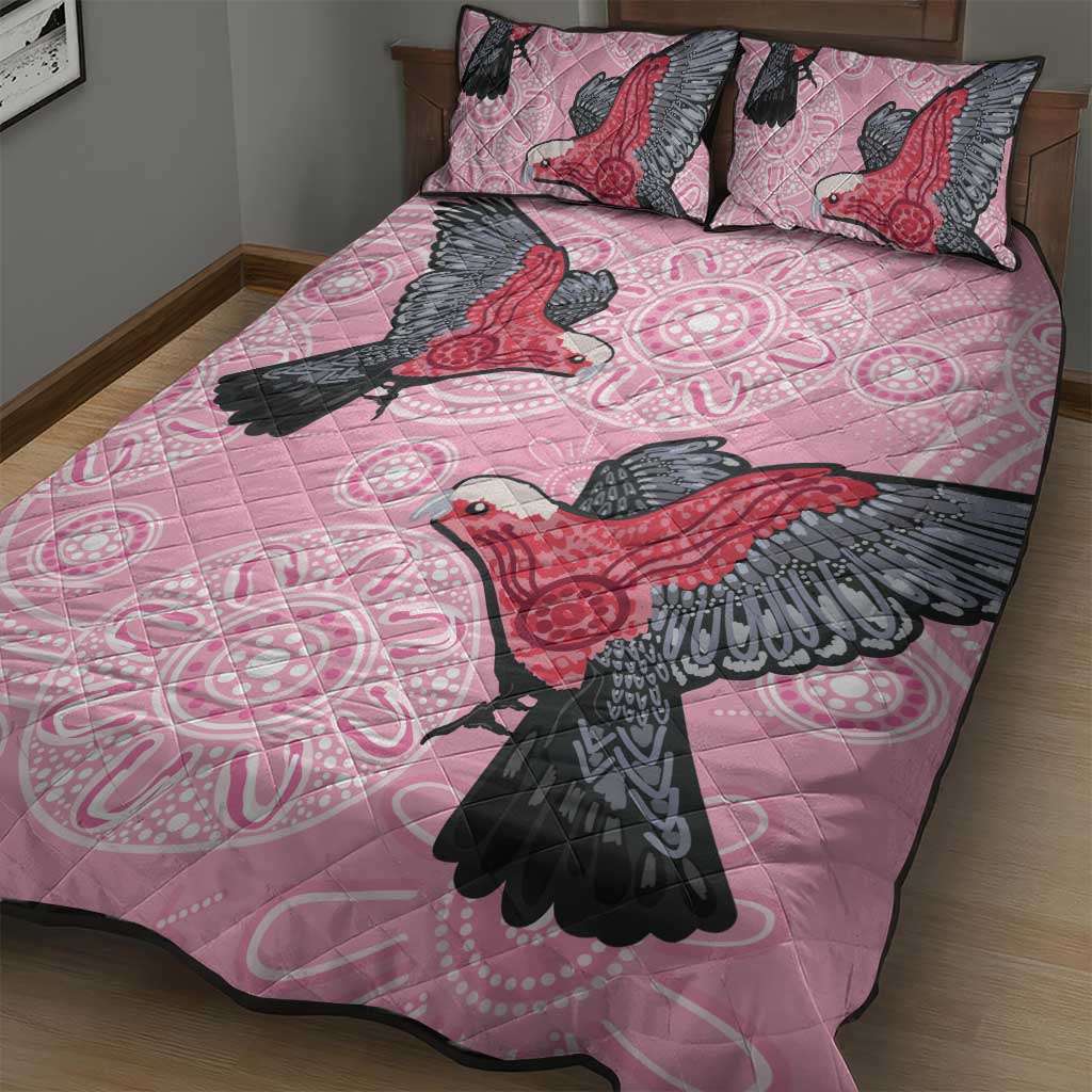 Pink Galah Aussie Aboriginal Quilt Bed Set Soaring High - Aussie Hoodie