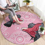 Pink Galah Aussie Aboriginal Round Carpet Soaring High - Aussie Hoodie