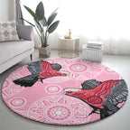 Pink Galah Aussie Aboriginal Round Carpet Soaring High - Aussie Hoodie