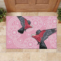 Pink Galah Aussie Aboriginal Rubber Doormat Soaring High - Aussie Hoodie