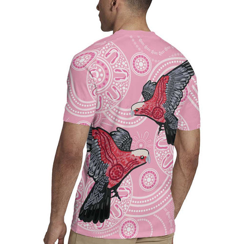Pink Galah Aussie Aboriginal Rugby Jersey Soaring High - Aussie Hoodie