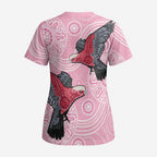 Pink Galah Aussie Aboriginal Scrub Top Soaring High - Aussie Hoodie