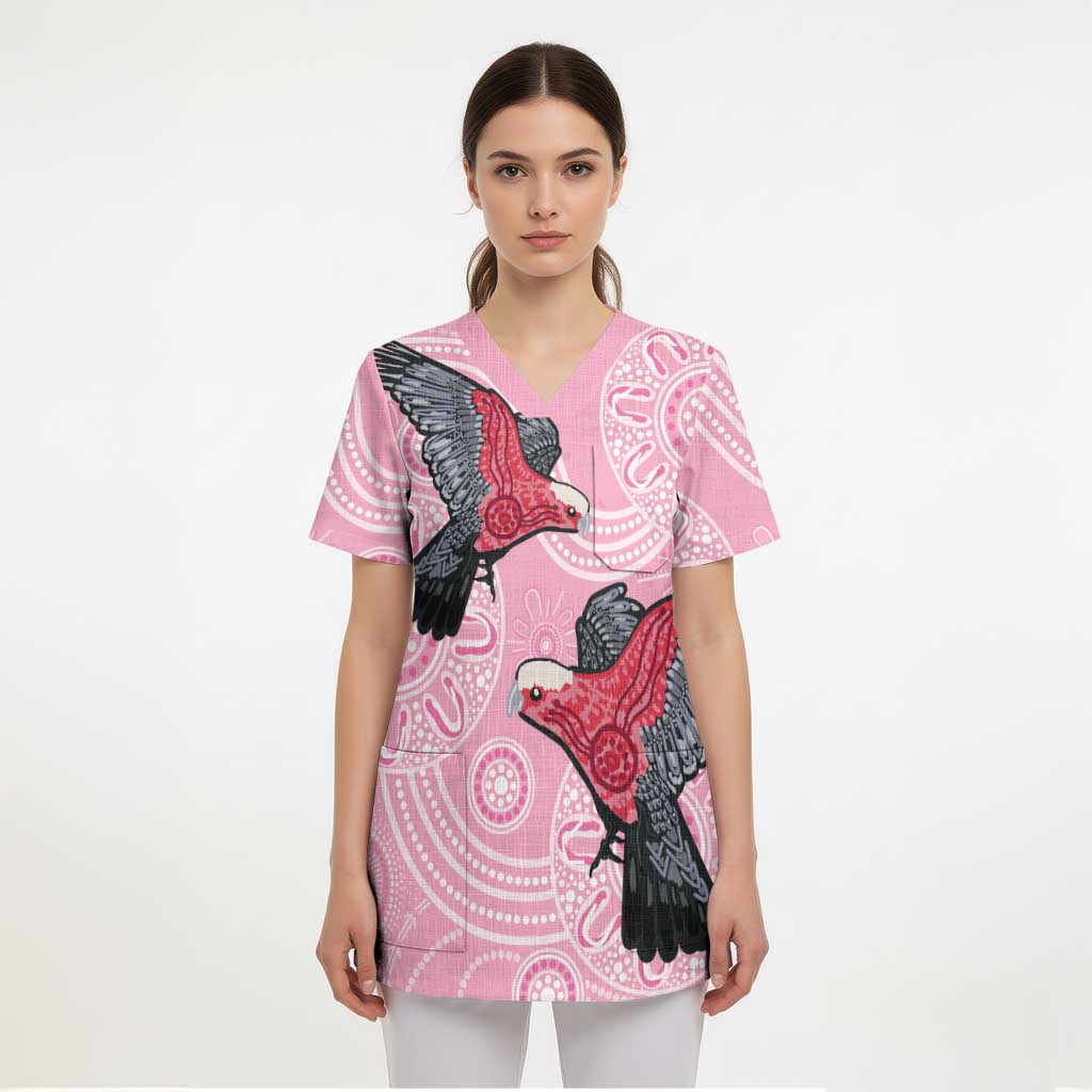 Pink Galah Aussie Aboriginal Scrub Top Soaring High - Aussie Hoodie