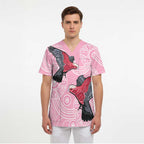 Pink Galah Aussie Aboriginal Scrub Top Soaring High - Aussie Hoodie