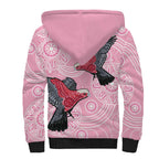 Pink Galah Aussie Aboriginal Sherpa Hoodie Soaring High - Aussie Hoodie