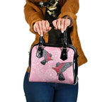 Pink Galah Aussie Aboriginal Shoulder Handbag Soaring High - Aussie Hoodie