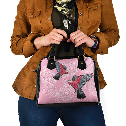 Pink Galah Aussie Aboriginal Shoulder Handbag Soaring High - Aussie Hoodie