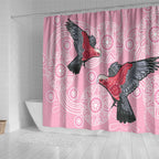 Pink Galah Aussie Aboriginal Shower Curtain Soaring High - Aussie Hoodie