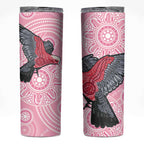 Pink Galah Aussie Aboriginal Skinny Tumbler Soaring High - Aussie Hoodie