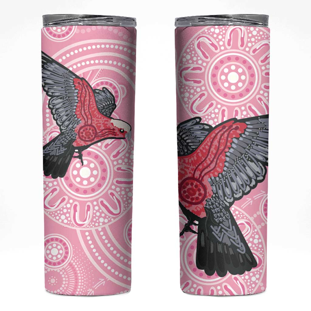 Pink Galah Aussie Aboriginal Skinny Tumbler Soaring High - Aussie Hoodie