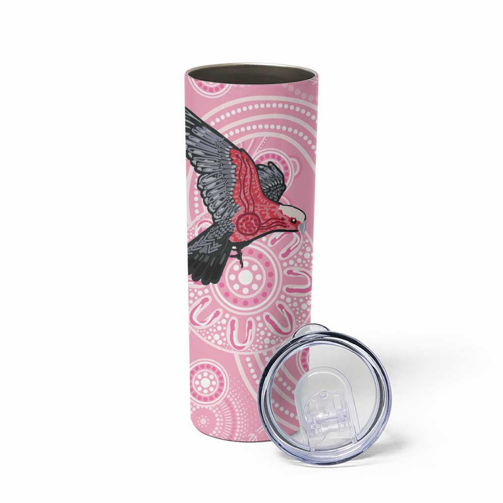 Pink Galah Aussie Aboriginal Skinny Tumbler Soaring High - Aussie Hoodie