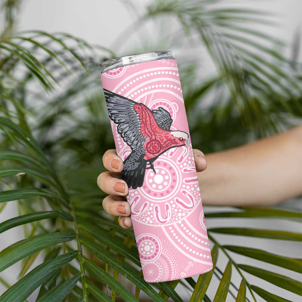 Pink Galah Aussie Aboriginal Skinny Tumbler Soaring High - Aussie Hoodie