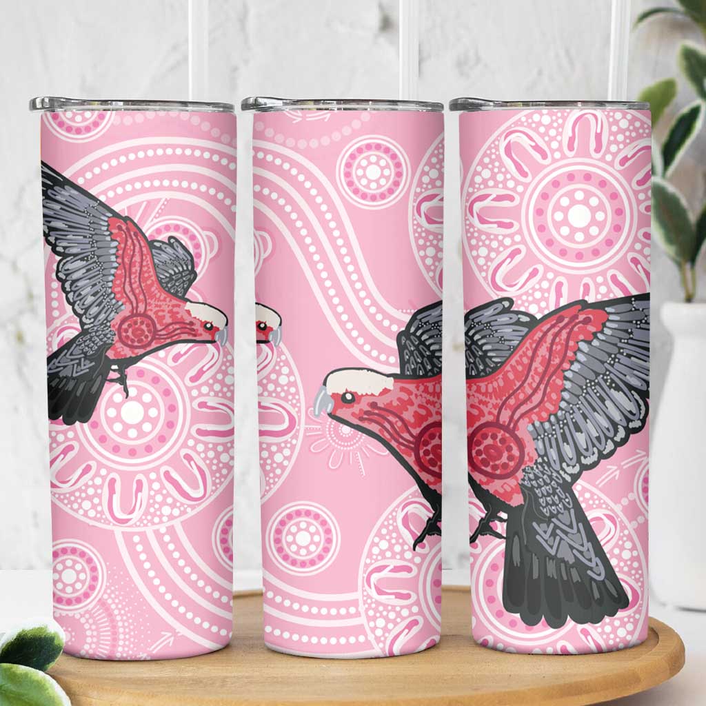 Pink Galah Aussie Aboriginal Skinny Tumbler Soaring High - Aussie Hoodie