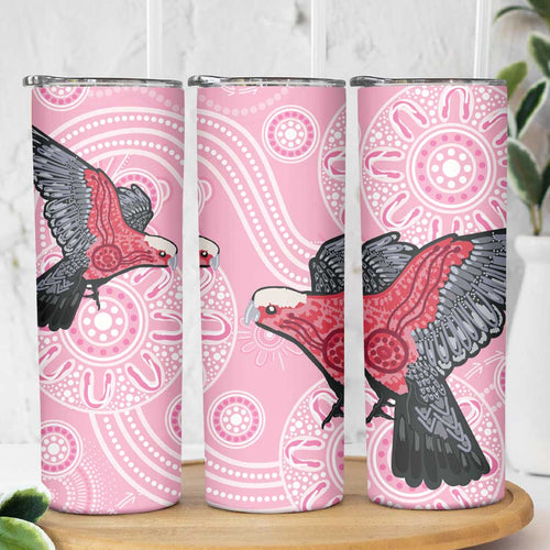 Pink Galah Aussie Aboriginal Skinny Tumbler Soaring High - Aussie Hoodie