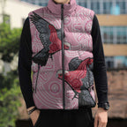 Pink Galah Aussie Aboriginal Sleeveless Puffer Jacket Soaring High - Aussie Hoodie