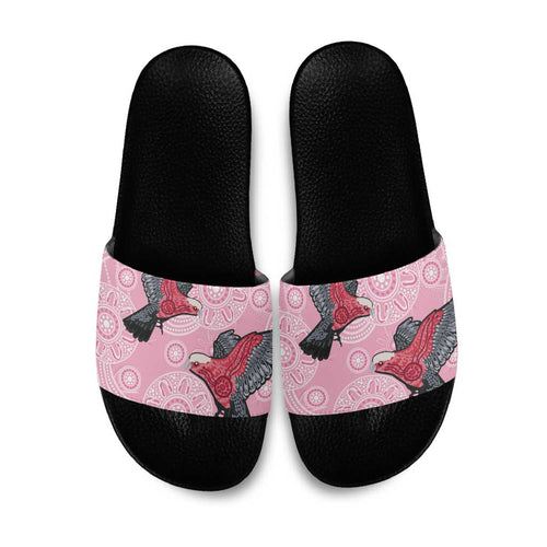 Pink Galah Aussie Aboriginal Slide Sandals Soaring High - Aussie Hoodie