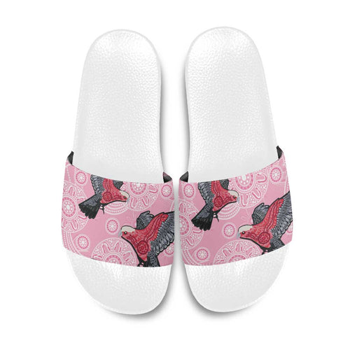 Pink Galah Aussie Aboriginal Slide Sandals Soaring High - Aussie Hoodie