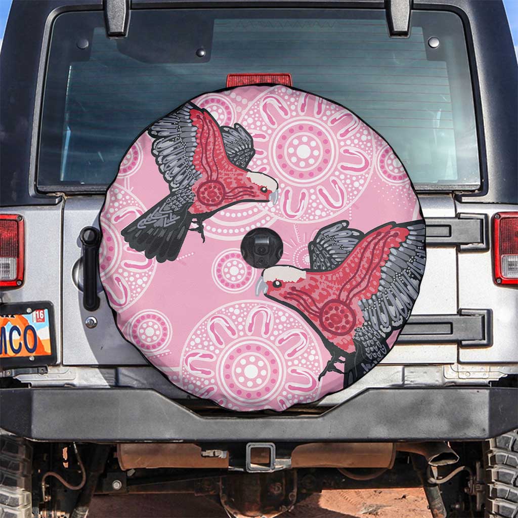 Pink Galah Aussie Aboriginal Spare Tire Cover Soaring High - Aussie Hoodie