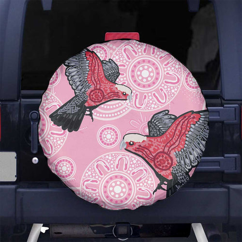 Pink Galah Aussie Aboriginal Spare Tire Cover Soaring High - Aussie Hoodie