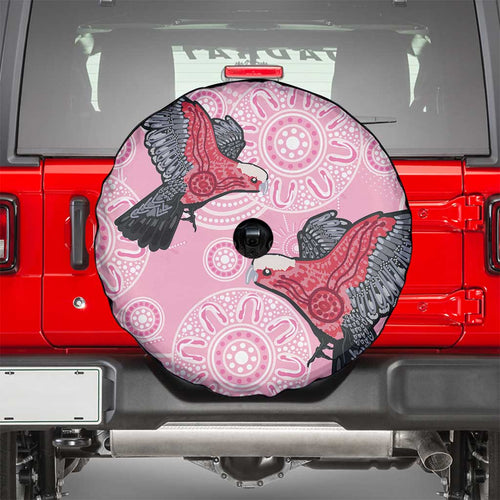 Pink Galah Aussie Aboriginal Spare Tire Cover Soaring High - Aussie Hoodie