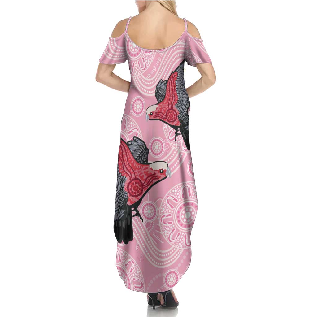 Pink Galah Aussie Aboriginal Summer Maxi Dress Soaring High - Aussie Hoodie