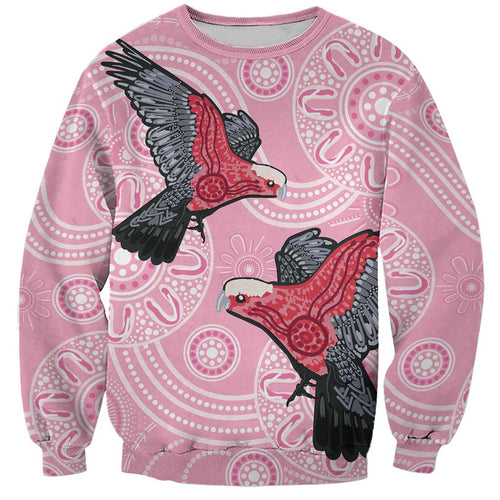 Pink Galah Aussie Aboriginal Sweatshirt Soaring High - Aussie Hoodie