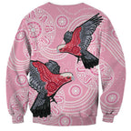 Pink Galah Aussie Aboriginal Sweatshirt Soaring High - Aussie Hoodie
