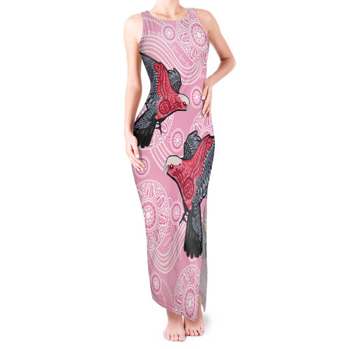 Pink Galah Aussie Aboriginal Tank Maxi Dress Soaring High - Aussie Hoodie