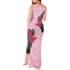 Pink Galah Aussie Aboriginal Tank Maxi Dress Soaring High - Aussie Hoodie