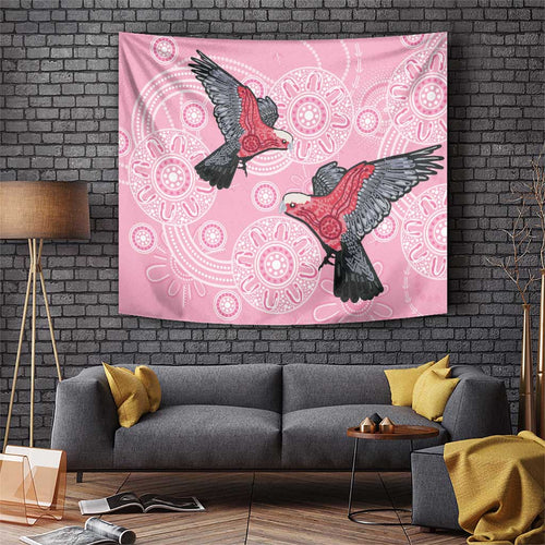 Pink Galah Aussie Aboriginal Tapestry Soaring High - Aussie Hoodie